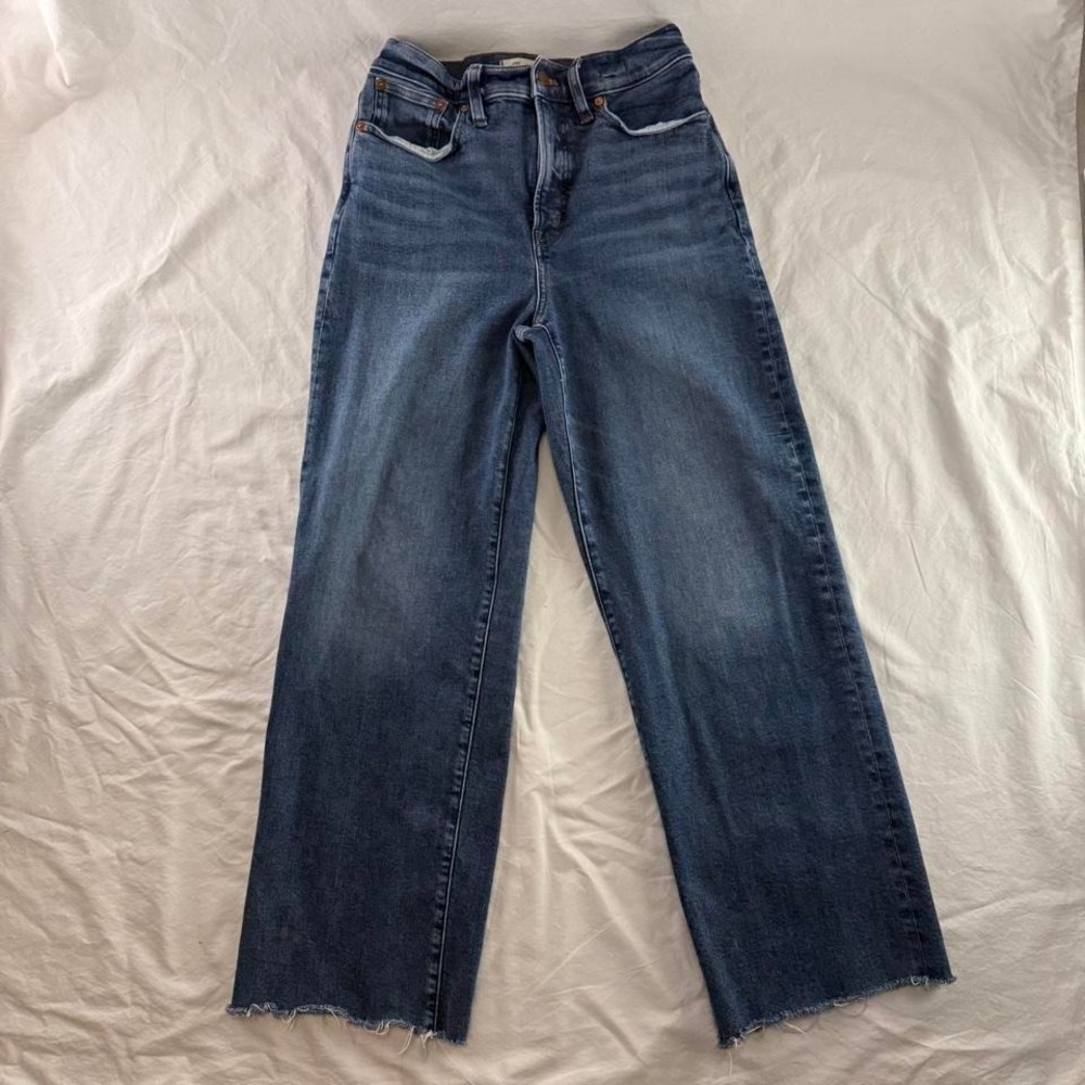 Madewell The Perfect Vintage Wide Leg Jeans Sz 28 90s Casual Closet Staple
